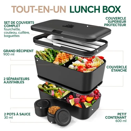 Lunch Box Encastrable Personnalisable 1500ml - Cadeau RSE Premium