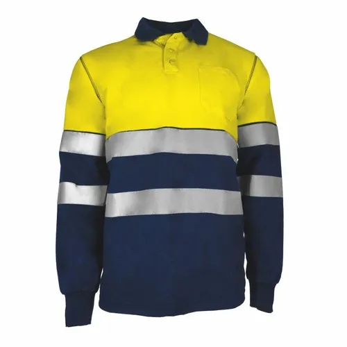 Polo haute visibilité avec bandes réfléchissantes personnalisable