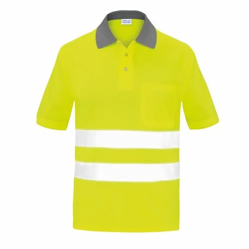 Polo haute visibilité avec bandes réfléchissantes personnalisable