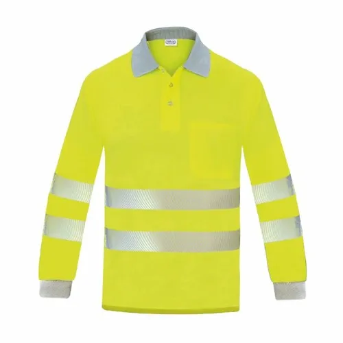 Polo haute visibilité avec bandes réfléchissantes personnalisable