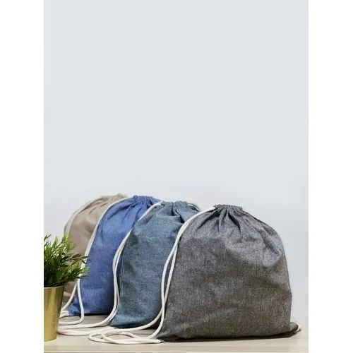 Sac à dos à cordon en coton recyclé 150g personnalisable