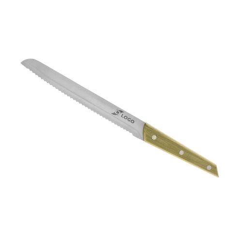 Couteau à pain bambou personnalisable - Lame inox 19cm
