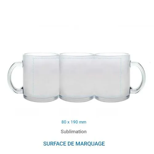 Mug en verre Dépoli - 325 ml