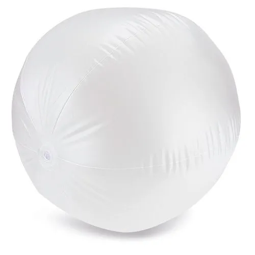 BALLON DE PLAGE BLANC TRANSLUCIDE "FLOTS"