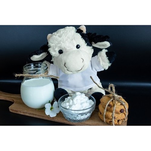 Vache en Peluche Personnalisable avec T-shirt - Cadeau Publicitaire