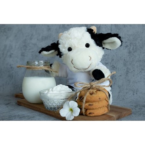 Vache en Peluche Personnalisable avec T-shirt - Cadeau Publicitaire