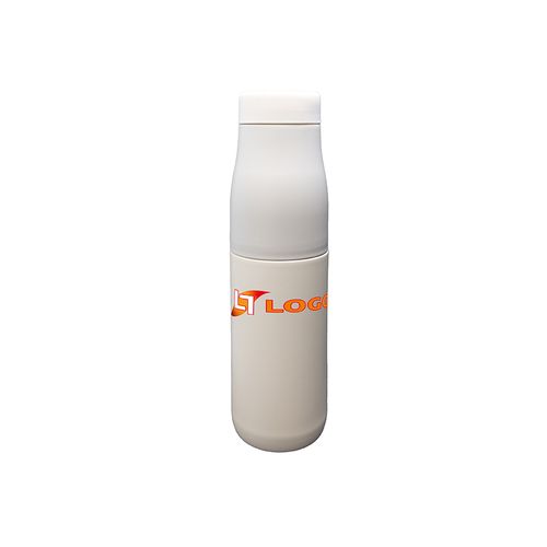 Bouteille Isotherme 550ml avec Filtre à Thé et Tasse - Beige
