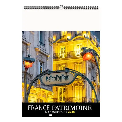 FRANCE PATRIMOINE 2026 - 6 FEUILLETS - RELIURE BAGUETTE - MARQUAGE 1 COULEUR