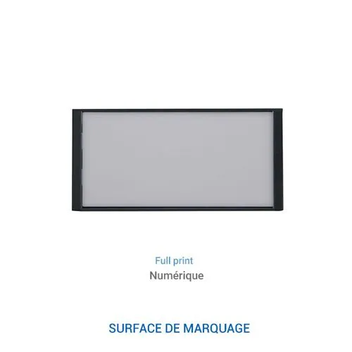 Badge nominatif magnétique - Europe 71 x 24,5 mm Argent Brillant