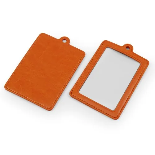 Porte-badge souple en PU avec fenêtre transparente - Personnalisable