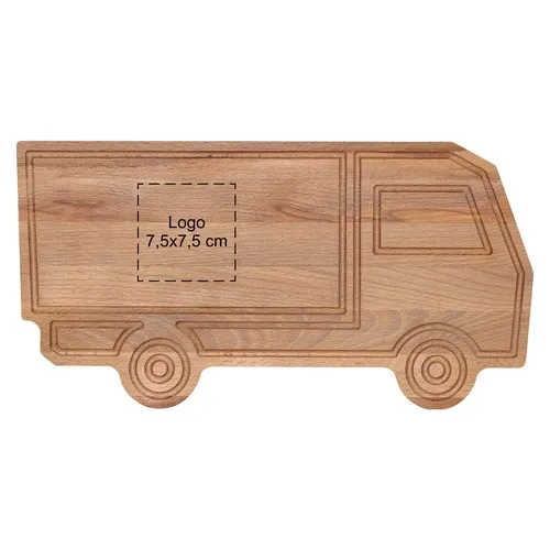 Planche à Découper Camion en Hêtre 40x20 cm - Personnalisable