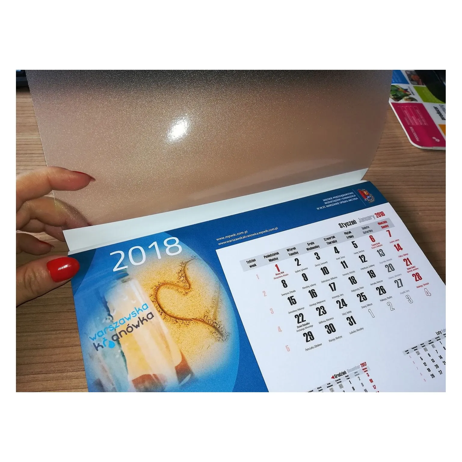 Tapis de Souris Calendrier Personnalisé 2en1 - 12 Pages Détachables