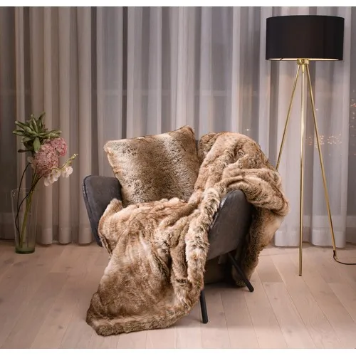 Couverture personnalisable brun mélangé - Sérigraphie sur mesure