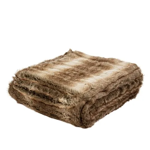 Couverture personnalisable brun mélangé - Sérigraphie sur mesure