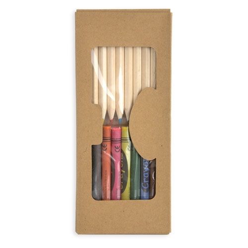 Étui de 6 Crayons de Cire Personnalisables pour Enfants