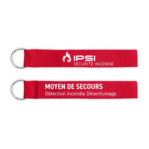 Porte-clés Zamac Restaurant Personnalisé - Finition Nickel Brillant