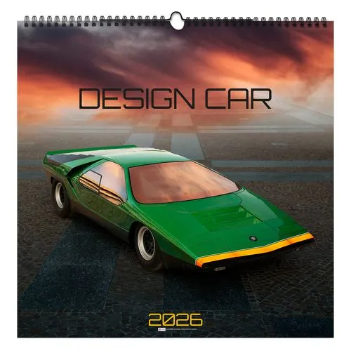 DESIGN CAR 2026 - SMALL 330 x 330 mm - MARQUAGE 1 COULEUR - RELIURE BAGUETTE