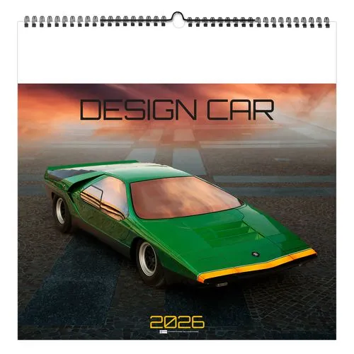 DESIGN CAR 2026 - SMALL 330 x 330 mm - MARQUAGE 1 COULEUR - RELIURE BAGUETTE