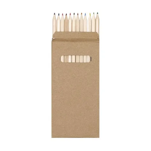 Boîte de 12 Crayons de Couleur Personnalisables en Carton Recyclé