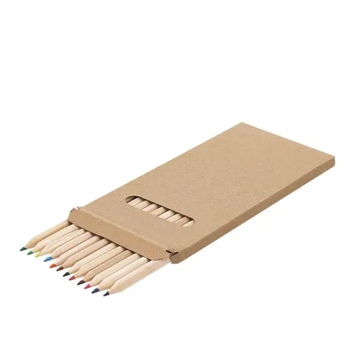 Boîte de 12 Crayons de Couleur Personnalisables en Carton Recyclé