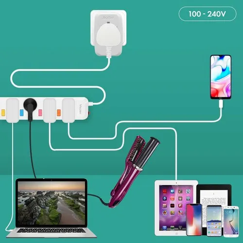 ADAPTATEUR UNIVERSEL DE VOYAGE - BLANC