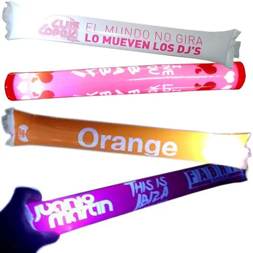 Bâtons Gonflables Lumineux LED Personnalisables - Animation Événementielle
