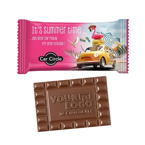 Tablette Chocolat au Lait Personnalisée 40g - Logo Moulé en Relief