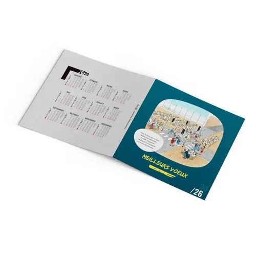 CARTE DE VOEUX - SOURIRE 2026  AVEC ENVELOPPE - SANS MARQUAGE