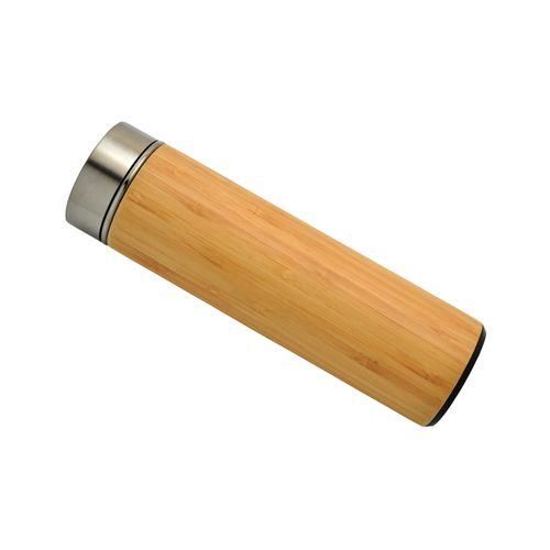 Bouteille Isotherme Bambou 480ml avec Infuseur - Personnalisable