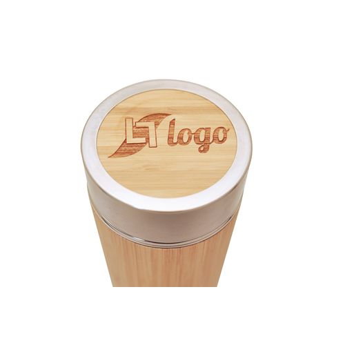 Bouteille Isotherme Bambou 480ml avec Infuseur - Personnalisable