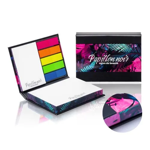 Set Notes Adhésives Écologiques en Papier Café - Couverture Rigide