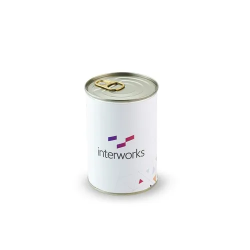 T-Shirt Blanc Personnalisé en Boîte Conserve - Sérigraphie 4 Couleurs