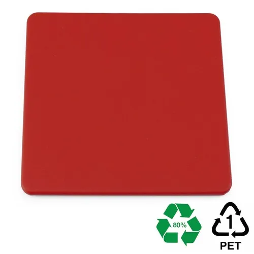 Sous-verre carré personnalisable en rPET recyclé 100x100mm
