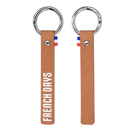 Porte-clés cuir recyclé Made in France - Fabrication écoresponsable