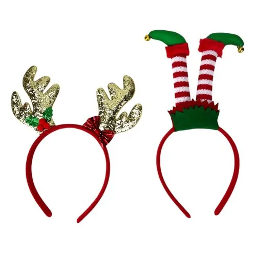 Serre-tête Noël assortis personnalisables - 4 modèles festifs