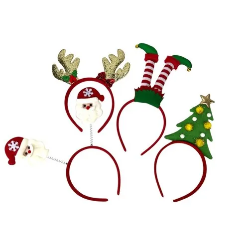 Serre-tête Noël assortis personnalisables - 4 modèles festifs