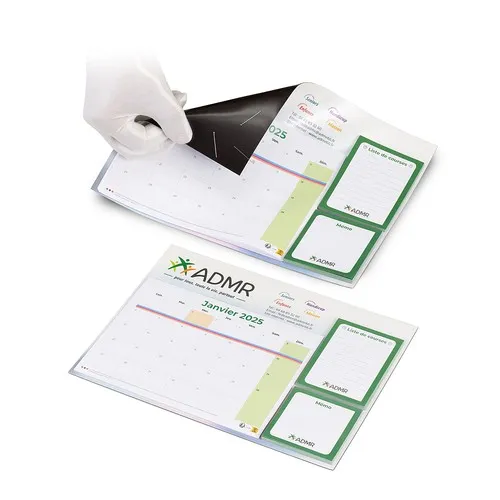 Set Magnétique Publicitaire Calendrier et Blocs-Notes Personnalisable