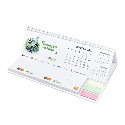 Calendrier de Bureau Multifonctions avec Notes Adhésives Personnalisable