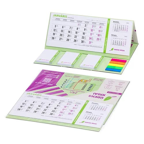 Calendrier de Bureau Multifonctions avec Notes Adhésives Personnalisable