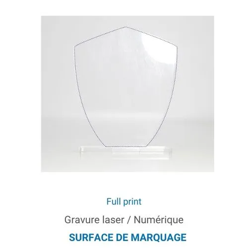 Trophée en plexiglas BLASON - France 3 mm