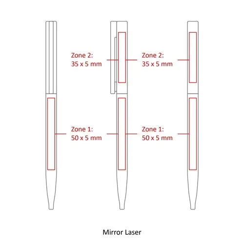Stylo bille Sari THIN Blanc Mat