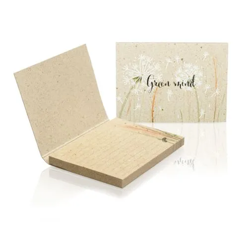 Bloc-notes adhésif éco-responsable en papier café personnalisable