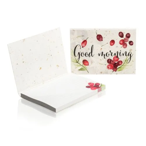 Bloc-notes adhésif éco-responsable en papier café personnalisable