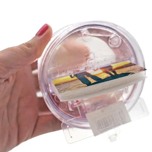 Dôme pailleté cœurs rouges personnalisable - Cadeau d'entreprise