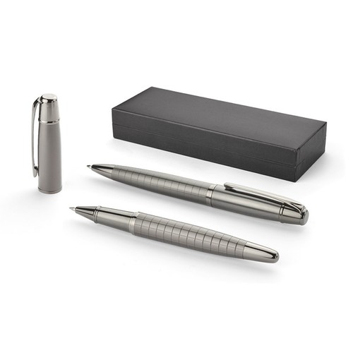 Ensemble d'écriture métal graphite personnalisable - Coffret cadeau