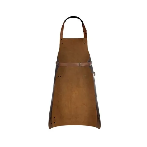 Tablier à bavette en cuir