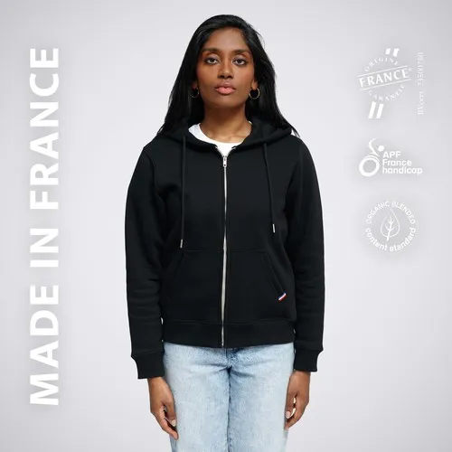 Hoodie Zippé Homme Bio Personnalisable - Molleton 300g