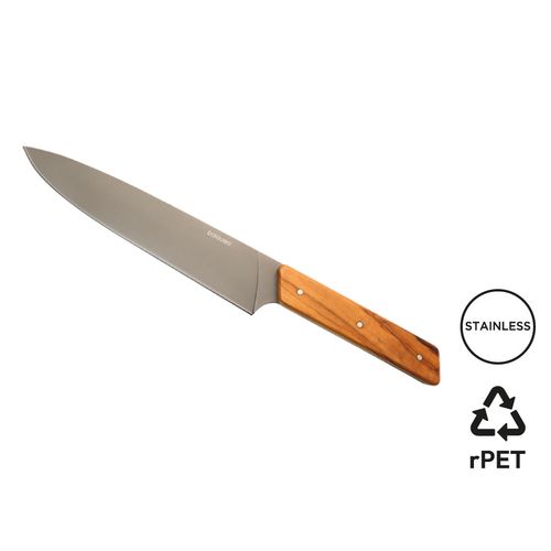 Couteau de Chef en Olivier avec Lame Titane - Cadeau d'Entreprise Premium