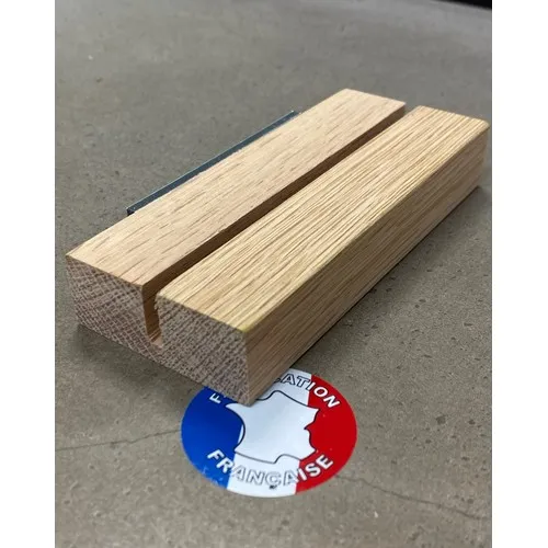 Support en chêne massif avec rainure - Fabrication française artisanale