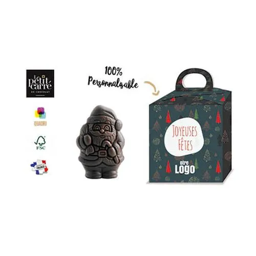 Père Noël Chocolat Noir Bio 70% Personnalisable 50g